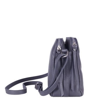 Torebka listonoszka skórzana VEZZE V017 szara