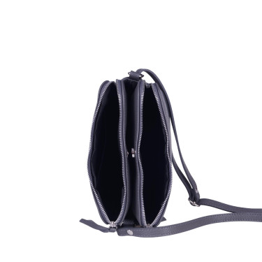 Torebka listonoszka skórzana VEZZE V017 szara