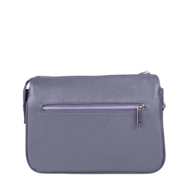 Torebka listonoszka skórzana VEZZE V016 szara