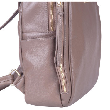 Plecak damski ze skóry naturalnej beżowej V024 Vezze