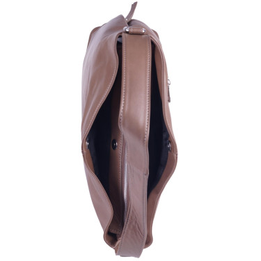 Torebka damska skóra naturalna VEZZE V026 cappucino