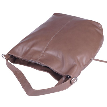 Torebka damska skóra naturalna VEZZE V026 cappucino