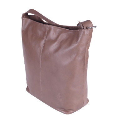 Torebka damska skóra naturalna VEZZE V026 cappucino