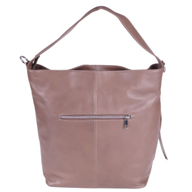 Torebka damska skóra naturalna VEZZE V026 cappucino