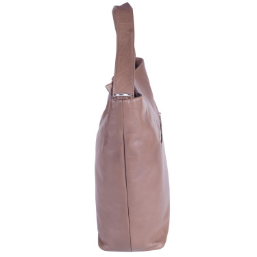 Torebka damska skóra naturalna VEZZE V026 cappucino