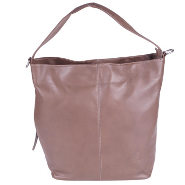 Torebka damska skóra naturalna VEZZE V026 cappucino