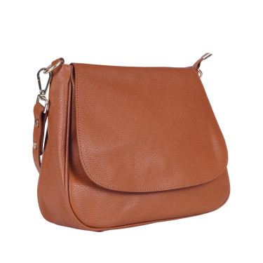 Skórzana torebka damska VEZZE V028 ruda