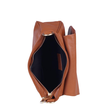 Skórzana torebka damska VEZZE V028 ruda