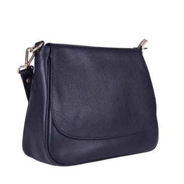 Skórzana torebka damska VEZZE V028 czarna