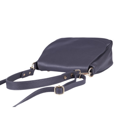 Skórzana torebka damska VEZZE V028 szara