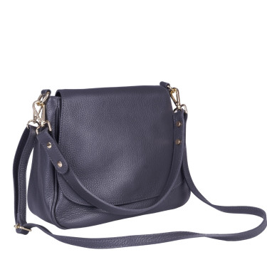 Skórzana torebka damska VEZZE V028 szara