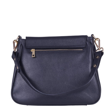 Skórzana torebka damska VEZZE V028 czarna