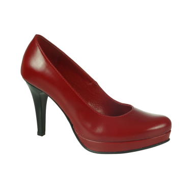 SZPILKI  DAMSKIE SKÓRA CZERWONE WIELBUT 154