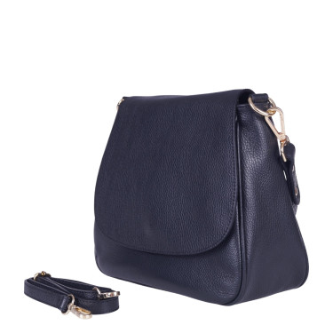 Skórzana torebka damska VEZZE V028 czarna