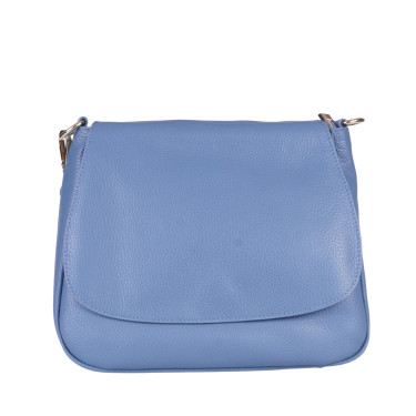 Skórzana torebka damska VEZZE V028 niebieska
