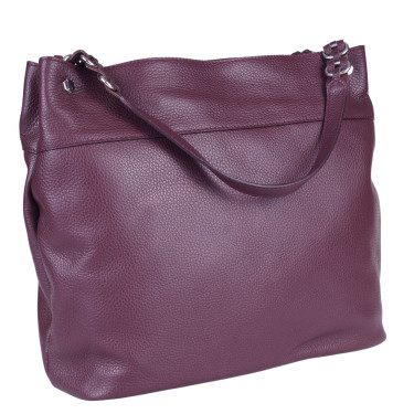 Bordowa torebka damska skóra naturalna VEZZE V031