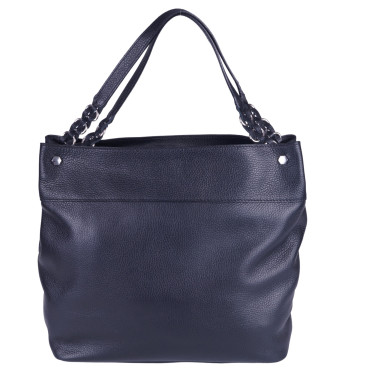 Czarna torebka damska skóra naturalna VEZZE V031