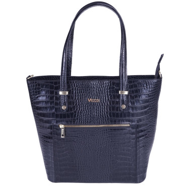 Czarna elegancka torebka damska skórzana VEZZE V035