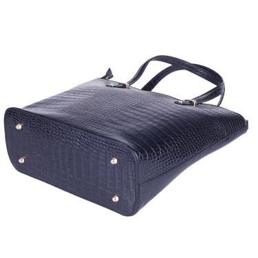 Czarna elegancka torebka damska skórzana VEZZE V035