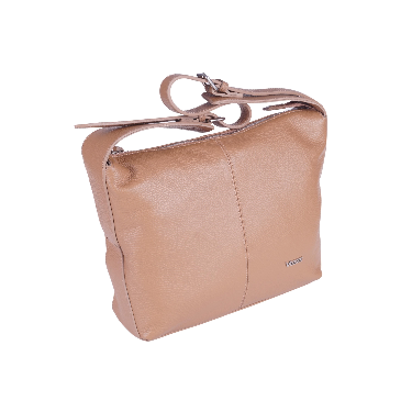 Beżowa torebka damska skóra naturalna VEZZE V037