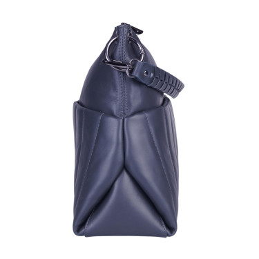 Pikowana torebka damska skórzana VEZZE V039 szara