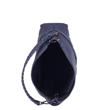 Pikowana torebka damska skórzana VEZZE V039 szara