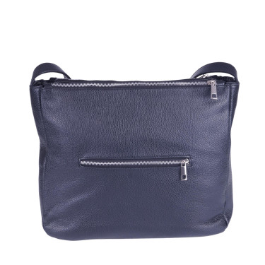 Torebka damska czarna skóra naturalna VEZZE V040