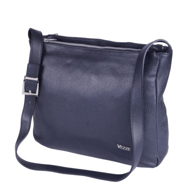 Torebka damska czarna skóra naturalna VEZZE V040