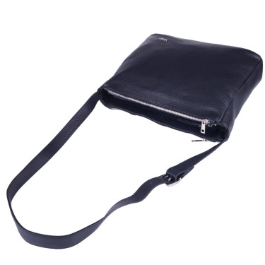 Torebka damska czarna skóra naturalna VEZZE V040