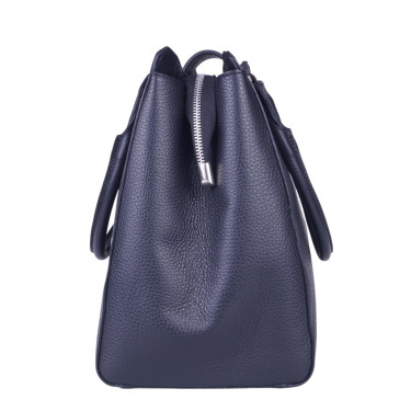 VEZZE Torebka damska skórzana shopper bag V041 czarna