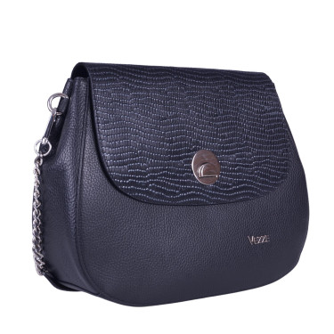 Klasyczna torebka damska skórzana V042 czarna