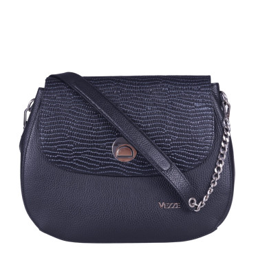 Klasyczna torebka damska skórzana V042 czarna