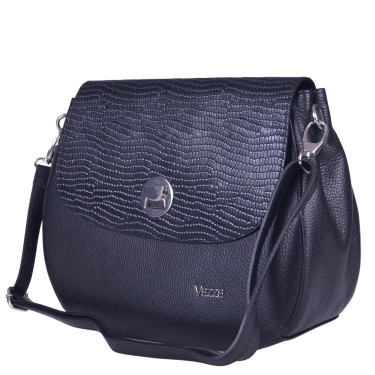 Klasyczna torebka damska skórzana V042 czarna