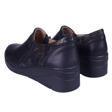 PÓŁBUTY DAMSKIE SKÓRZANE HELIOS 348 CZARNE