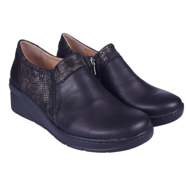 PÓŁBUTY DAMSKIE SKÓRZANE HELIOS 348 CZARNE