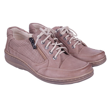 Beżowe półbuty damskie skóra naturalna Helios 357