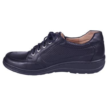 Czarne półbuty damskie skóra naturalna Helios 357