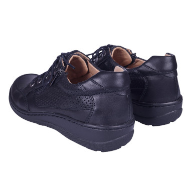 Czarne półbuty damskie skóra naturalna Helios 357