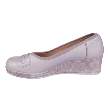 Półbuty damskie skóra naturalna Bucik AP71 beżowe