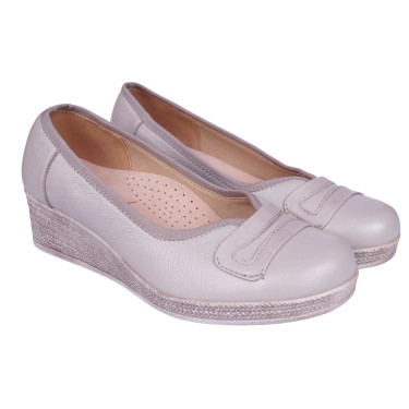 Półbuty damskie skóra naturalna Bucik AP71 beżowe