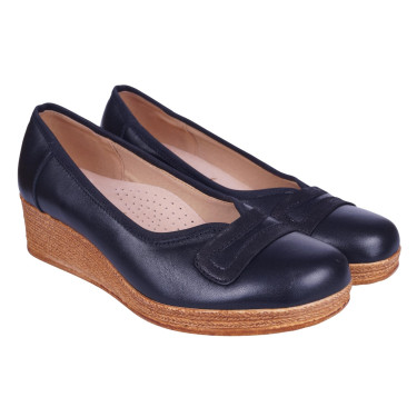 Półbuty damskie skóra naturalna Bucik AP71 czarne