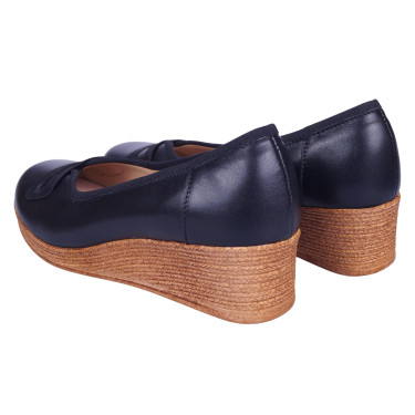 Półbuty damskie skóra naturalna Bucik AP71 czarne