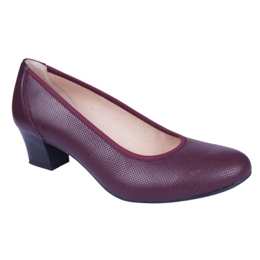 Półbuty skórzane damskie PESCO 1813 bordowe