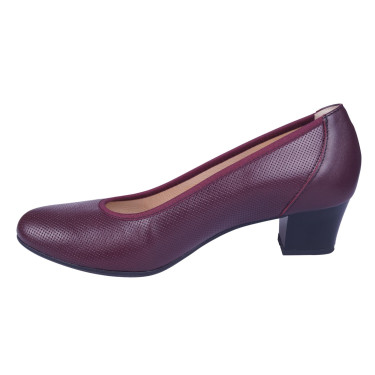 Półbuty skórzane damskie PESCO 1813 bordowe