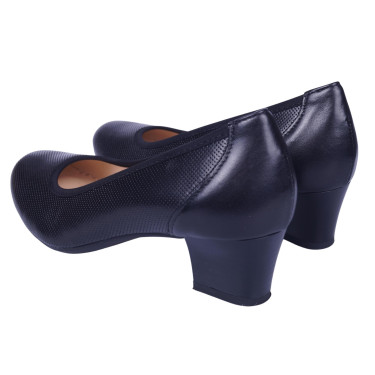 Półbuty skórzane damskie PESCO 1813 czarne