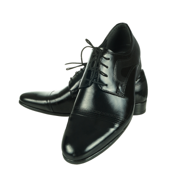 KLASYCZNE PÓŁBUTY WIZYTOWE MĘSKIE CZARNY POŁYSK J&R 181