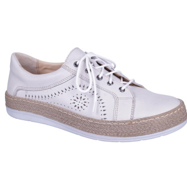 Półbuty skórzane damskie SYRENA 0643 białe