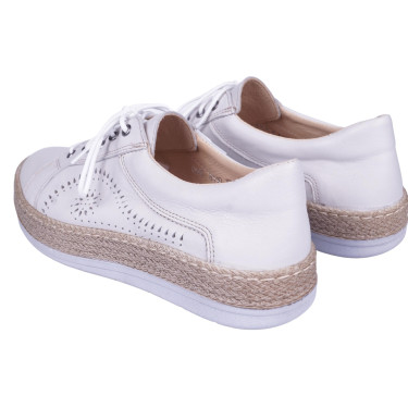 Półbuty skórzane damskie SYRENA 0643 białe