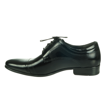 KLASYCZNE PÓŁBUTY WIZYTOWE MĘSKIE CZARNY POŁYSK J&R 181