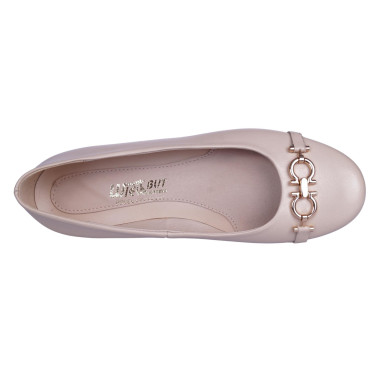 Klasyczne skórzane balerinki Wielbut 020 beżowe